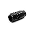 X AUTOHAUX 2pcs Black Aluminum Alloy 8AN Straight Swivel Car Fuel Oil Hose End Fitting