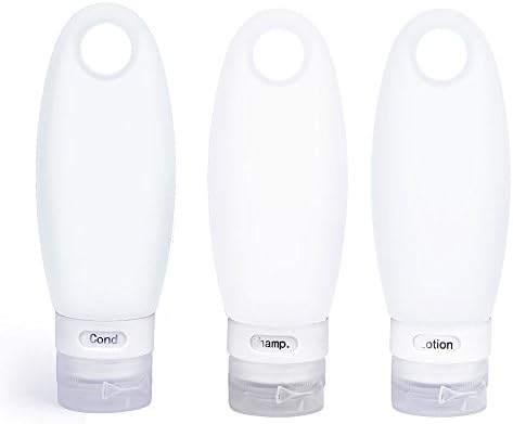 FullPlus Silicone Travel Bottle Set TSA Approved Carry On Shampoo Conditioner Bottle Leak Proof Design BPA Free for Cosmetics 3.3 Oz