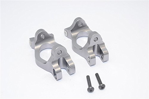 Axial Yeti XL Monster Buggy Upgrade Parts Aluminum Front C-Hub - 1Pr Set Gray Silver