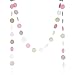Chloe Elizabeth Circle Dots Paper Party Garland Streamer Backdrop (4-Pack, 10 Feet Per Garland, 40 Feet Total) - Pink, White, Gold Glitter