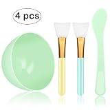 Face Mask Mixing Bowl Set, YBLNTEK 4 in 1 DIY Facemask Mixing Tool Kit with Facial Mask Bowl Stick Spatula Silicone Face Mask Brush