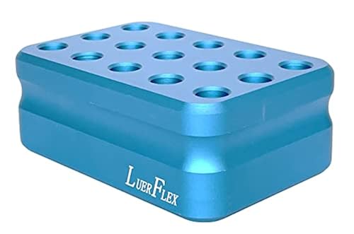LUERFLEX Aluminum Cooling Block Tube Cool Rack 15 Wells for 1.0ml and 1 ...