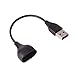 ZSZCXD 2Pcs Black Replacement USB Charger Charging Cable Cord for Fitbit One Band Wireless Activity Bracelet(12cm)
