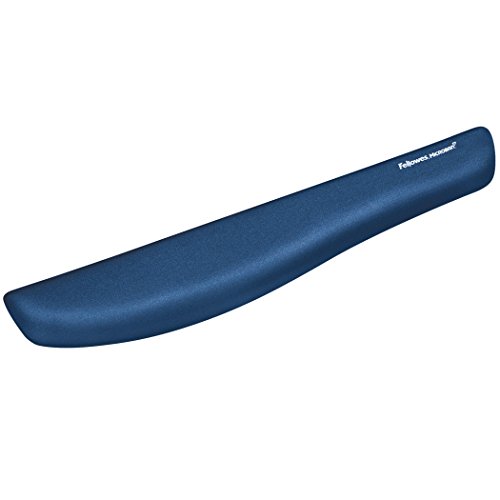 Fellowes PlushTouch Keyboard Wrist Rest with FoamFusion Technology, Blue (9287401)