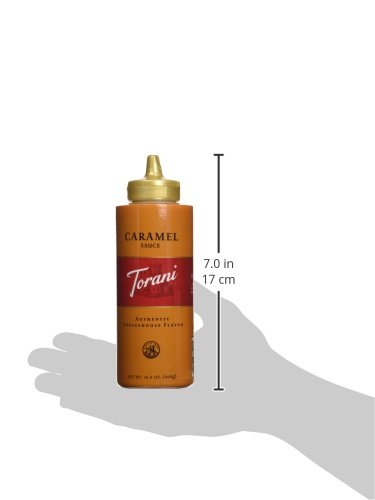 TORANI CARAMEL SAUCE FOR CRAFTING COFFEEHOUSE DRINKS, LARGE SQUEEZE BOTTLE, 16.5 FL OZ