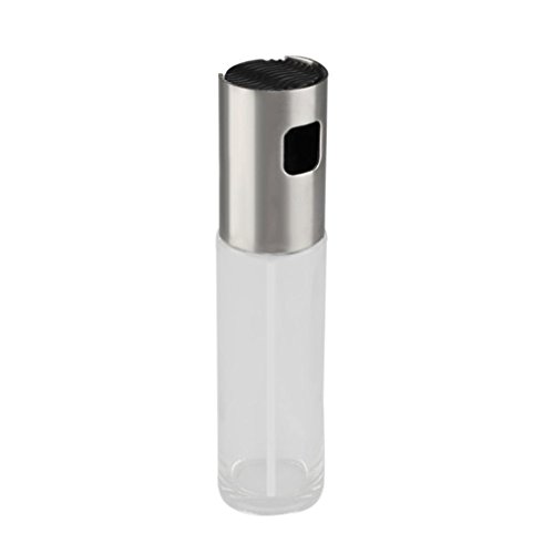 Creazydog Oil Bottle,Oil Spray Bottle Pump Glass Olive Cooking Stainless Steel Pot Leak-proof Drops