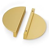 Peaha Half Moon Drawer Pulls 4 Pack Brushed Brass