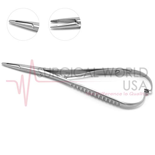 Mathieu Elastic Placing Pliers with Half Tip Forward Jaws Orthodontic Elastics Placer Inserting Elastics Gripping Wires Ligature Placement