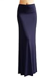 Womens Rayon Lightweight Floor Length Maxi Skirt