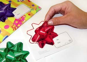 Gadjit Holiday Bow Stickers (Pack of 50)-- 3D Image Stickers that Looks like Poly Bows with Tags, Bows Won't Crush like Poly Bows, Great for Shipping Presents - Thumbnail 6