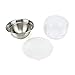 Plus Chilled Dipping Bowls Stainless Steel & Crystal Clear Acrylic Ice Container, Lid Included, Keeps Party Food Chilled for Hours, 3 Piece Set, 22 Ounce Capacity