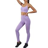 WODOWEI Women 2 Piece Outfits Leggings+Sports Bra Yoga Set Long Pants Tracksuits
