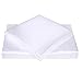 HOMFY Bed Sheet Set, Deep Pocket Fitted Sheet up to 18”, Flat Sheet Pillowcases, Fade, Stain Resistant (Queen, White-1)