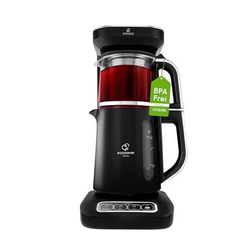 Karaca Caysever Robotea Pro Automatic 4 in 1 Talking Glass Coffee and Tea Machine