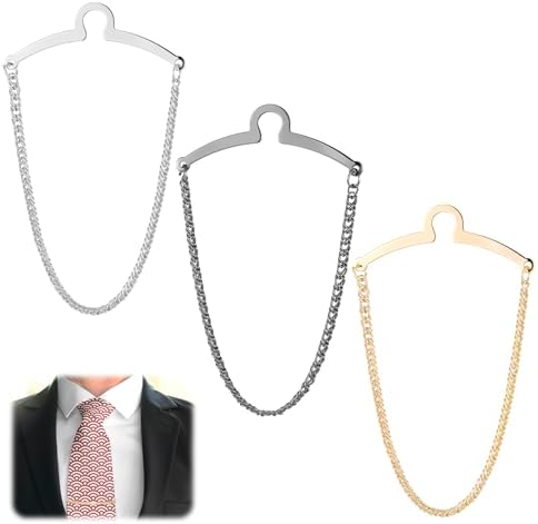 小物 5351 Pour Les Hommes Chain tie Amazon.com: 3 Pack Tie Chain for Men, Double Necktie Chains with