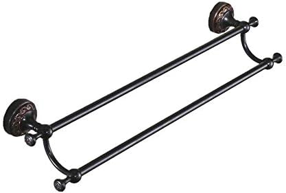 Wall Mounted Brass Double Towel Bar for Bathroom and Kitchen,Brushed Bronze Towel Rail