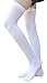 AM Landen Women's M size Long Version White Over Knee Opaque Socks Thigh High Stockings