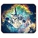Galaxy Space Cat Mini Design Gaming Mouse Pad Rectangle Mousepad
