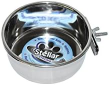 Stellar Bowls Coop Cup with Clamp Holder for Birds, 10 oz