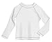 Made in USA Baby Boys and Girls Solid Rashguard Swimming Tee Shirt Rash Guard SPF UPF Sun Protection for Summer Beach Pool and Play, L/S White, 9-12 mon.