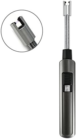 Electric Double Arc Lighter, Trofoty USB Rechargeable Candle Lighter, Windproof Flameless Spark Cigarette Lighter with 360°Flexible Neck Tube, Safety for Home Kitchen BBQ Camping Stove Grill