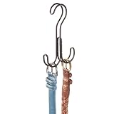 InterDesign Classico Over the Rod, Closet Accessory Organizer for Ties, Belts, Handbags, Fashion Jewelry - 2 Hooks, Bronze