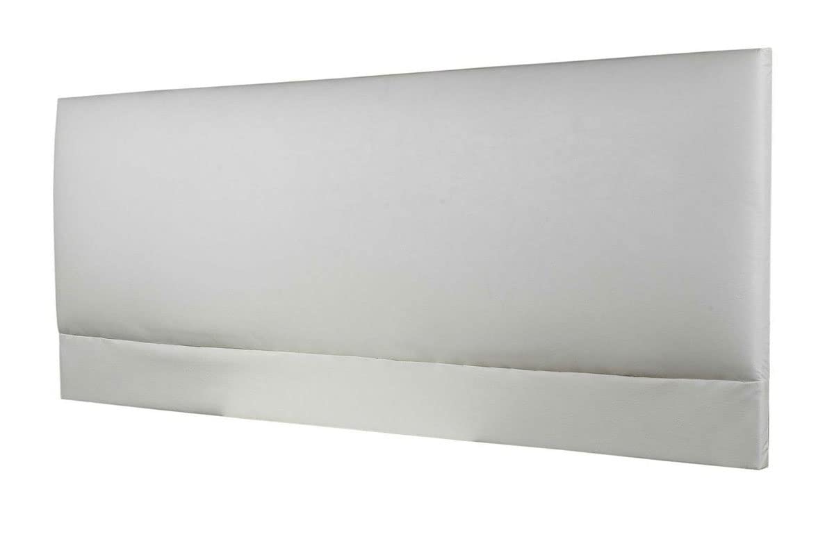 CROWNBEDSUK ROMA FAUX LEATHER HEADBOARD 2ft6,3ft,4ft,4ft6,5ft,6ft (3FT SINGLE, White)