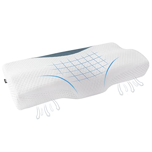 Cervical Memory Foam Pillow, Contour Bed Sleeping Pillows for Neck and