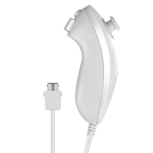 Maliralt HC03 Nunchuck for Wii Compatible with Nintendo Wii(Third Party Product-White - Thumbnail 5