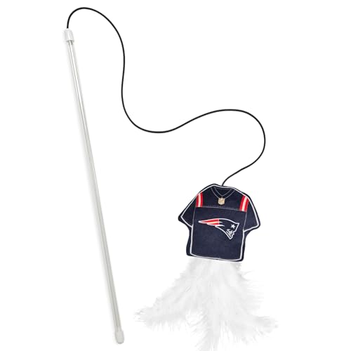 Pets First NFL New England Patriots Team Jersey Wand with CAT NIP, Cat Toy Jers…