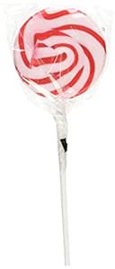 Red and White Swirl Pop Suckers (24 individually wrapped lollipop) Party Candy