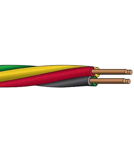Nassau 12/3 Submersible Pump Cable With Ground - 600V, Solid Copper, 4 Conductor