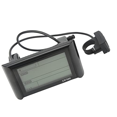 VBESTLIFE Electric Bike Cycling Computer, 24V 36V 48V 60V Universal SW900 LCD Display Meter with Waterproof Connector