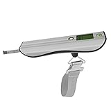 OULYLAN Digital Large Luggage Weight Scale 110lb/50kg Green Backlight LCD Display Hanging Scales with Tape Measure (Black)