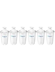 Brita Standard Water Filter for Pitchers and Dispensers, Reduces Copper, Cadmium and Mercury Impurities, Lasts Two Months or 40 Gallons, Includes 6 Filters for Pitchers