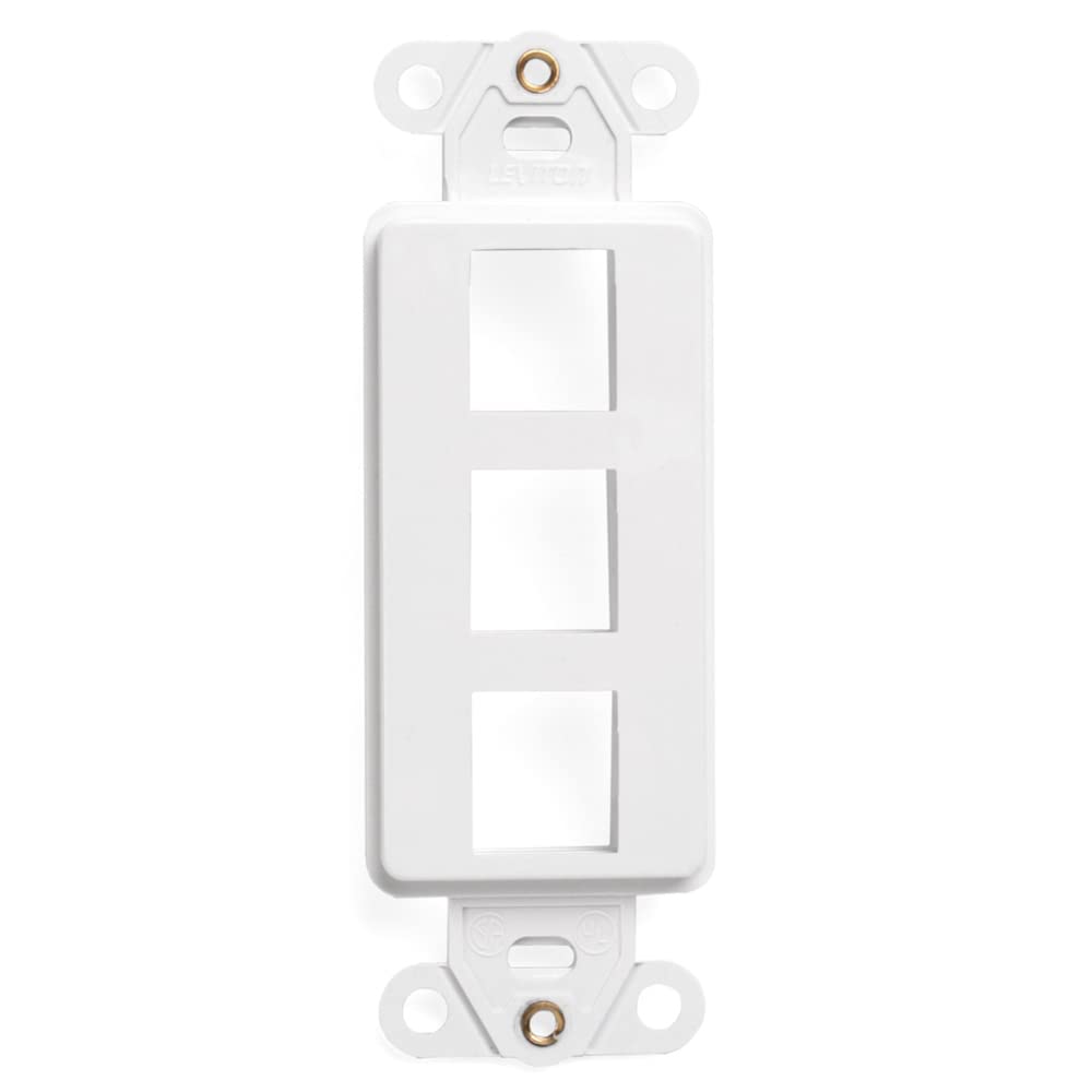 Photo 1 of Leviton QuickPort Decora Insert, 3-Port, 41643-W, White