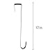 Super Z Outlet Black Metal Home Over The Door Wreath Hanger for Bathroom, Bedroom, Coats, Towels (12