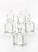 Serene Spaces Living Glass Bottle Bud Vases Set of 6, Vintage Square Bottle Style - Elegant Vases, 4.5