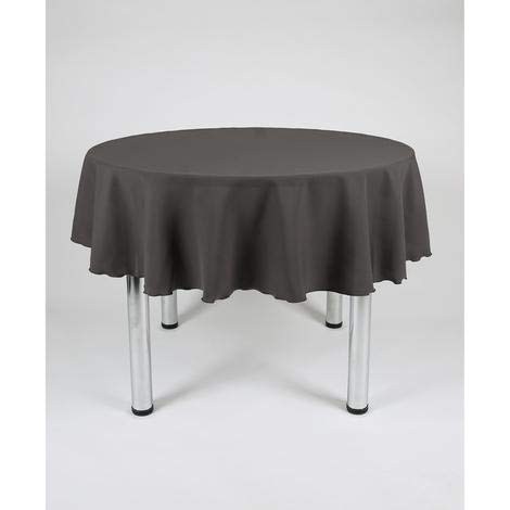 Hope Textiles Dark Grey 54" Diameter (137cm) Small Round Fabric TABLECLOTH/TABLE CLOTH (Polyester, not cotton)