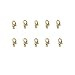 Yueton® Curved Lobster Clasps-100pcs 7x12mm Lobster Claw Clasps DIY Jewelry Fastener Hook, Necklace DIY Fasteners (Light-gold)