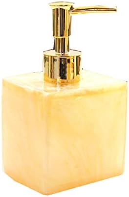 High-grade Resin Shampoo Shower Gel Hand Sanitizer Bottle European Style Creative Press Soap Dispenser (Yellow)