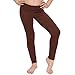 STRETCH IS COMFORT Girl's Cotton Leggings Brown Small