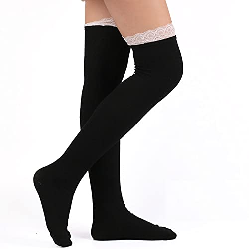 Bblulu Women Cotton Knit Boot Socks Knee High Socks Stockings with