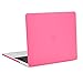 TOP CASE - 2017 & 2016 Macbook Pro 15 Case 2 in 1 Bundle, Rubberized Hard Case Cover + Matching Color Keyboard Cover for MacBook Pro 15-inch A1707 with Touch Bar ( Release 2017 & 2016 ) - Hot Pink
