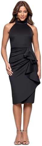 betsy & adam women's ruffled asymmetric-hem dress Betsy and Adam Womens Ruffled Asymmetric Hem Dress in Green Size 8