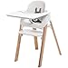Stokke Steps Bundle, Baby Set, Seat, Tray - White, Legs - Natural