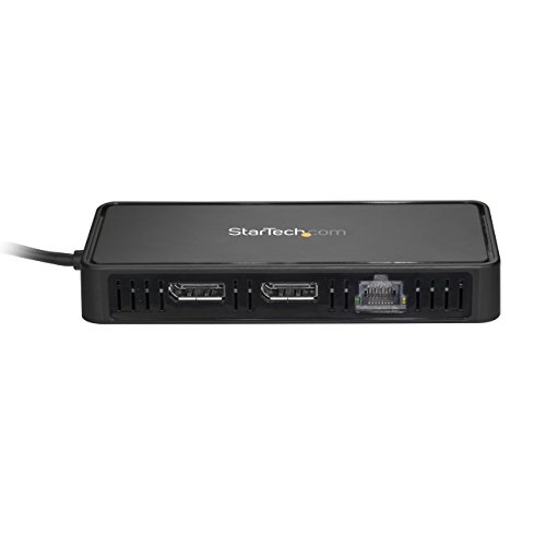 StarTech.com USB to Dual DisplayPort - Mini Dock - Mac and Windows - Dual 4K 60Hz - GbE - DisplayPort Hub - Dual Monitor Docking Station