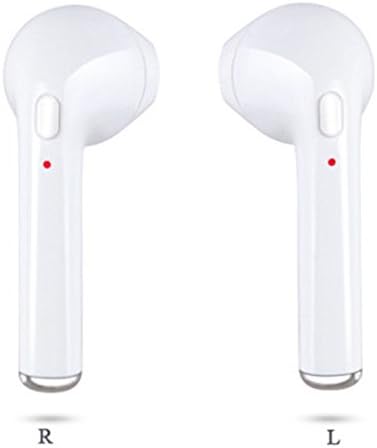 Mini Bluetooth Headsets, Bluetooth Headphones, True Wireless Earbuds, Stereo Earphone Cordless Sport Headphones, i7 Wireless Earbuds with Portable Charger compatible with iPhone and Samsung (WHITE)
