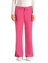 Grey's Anatomy Women's Junior-Fit Five-Pocket Drawstring Scrub Pant - XX-Small Tall - Coral Crush