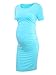 Liu & Qu Women's Maternity Bodycon Ruched Side Dress Casual Short & 3/4 Sleeve Dress for Daily Wearing Or Baby Shower